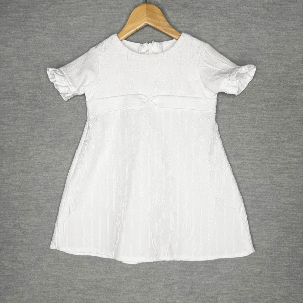 Authentic Handmade Baby Girls Amish Mennonite Dress White Chest 20" Length 17"